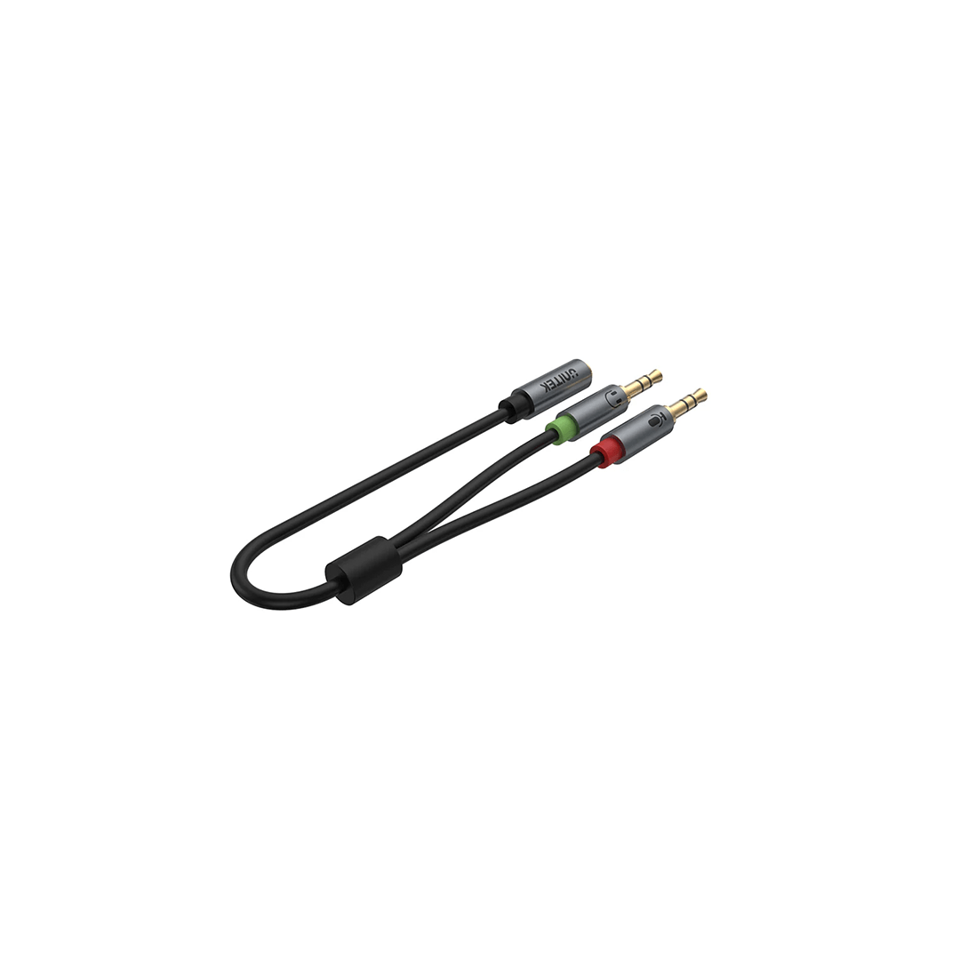 Unitek Headset Dual Adapter  3.5mm Plug to 3.5mm Jack Stereo Audio Cable 0.2M in Qatar Unitek Headset Dual Adapter  3.5mm Plug to 3.5mm Jack Stereo Audio Cable 0.2M in Qatar